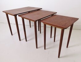 Danish Teak Nest of Tables By H W Klein For Bramin