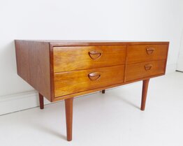 Vintage Danish Teak Storage Coffee Table Chest Of Drawers By Kai Kristiansen For Feldballes Mobelfabrik