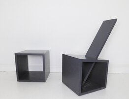 Boxchair #3 Chair & Table Set By Erik De Graaff - c1979