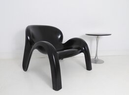 Space Age Black Moulded Plastic GN2 Lounge Chair By Peter Ghyczy