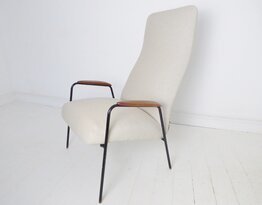 Scandinavian Teak Contour Lounge Armchair By Alf Svensson For Dux Sweden